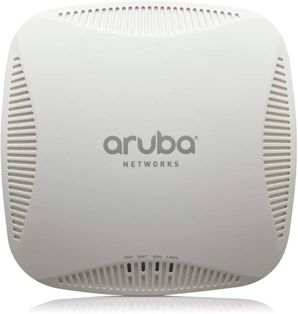 Aruba Networks ceiling-mounted wireless access point for seamless business connectivity