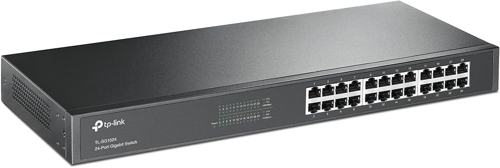 TP-Link 24-port gigabit switch for high-speed network connectivity in offices and enterprises